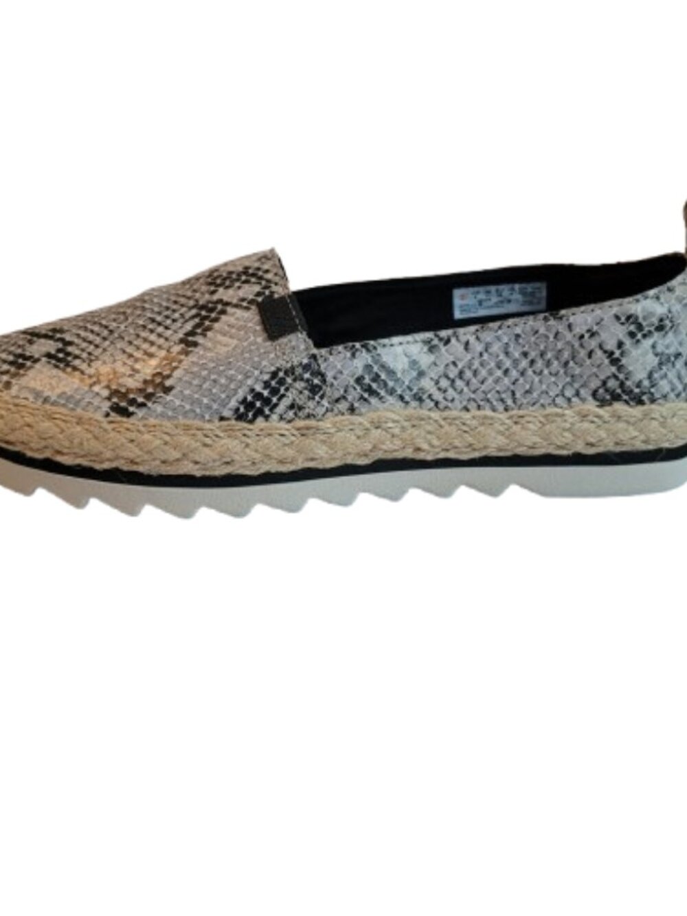 Timberland Women Slip-On Flats Size 8 Snakeskin Leather Espadrille Earthy Indie - Picture 2 of 13